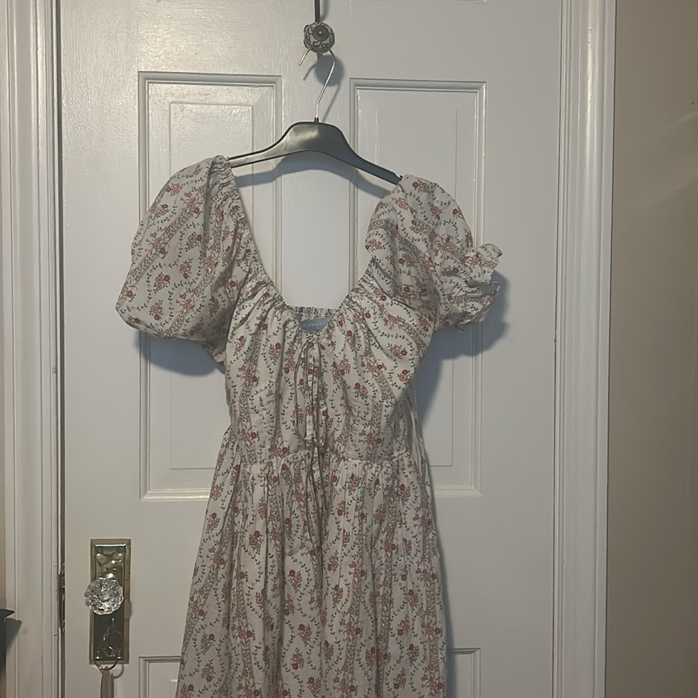 Hill House Home pink vine stripe cotton Ophelia dress!